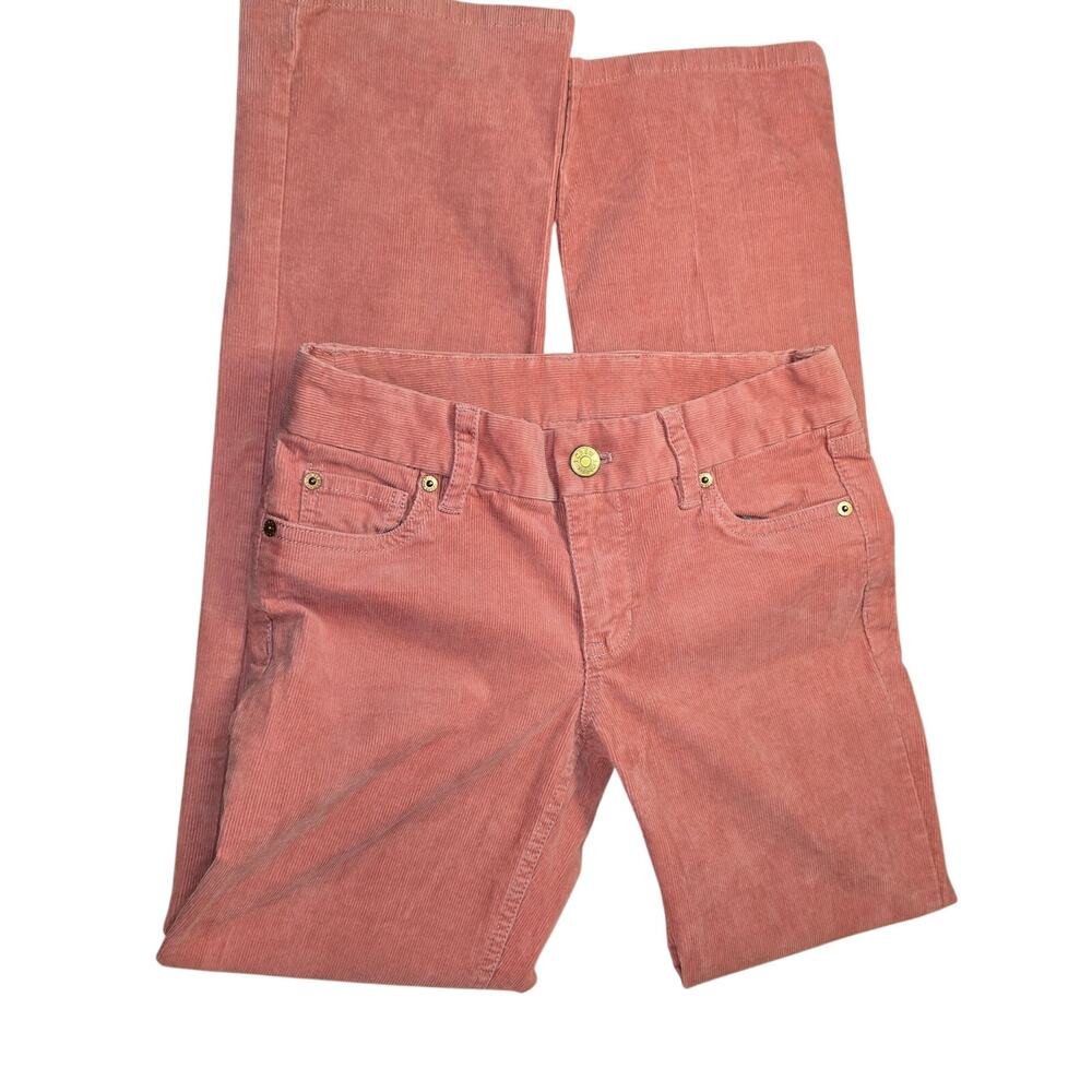 Vtg Y2k Low Rise Corduroy J Crew Pink Straight Pants Size 0 Tall